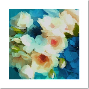 White single petal Rose Posters and Art
